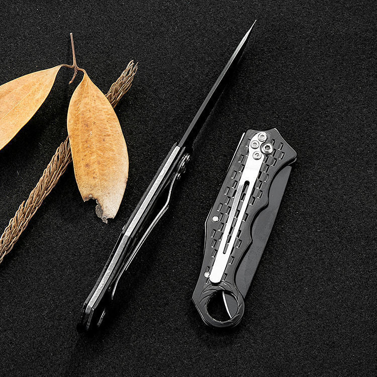 Portable Folding Survival Knife with Self-Defense and Cutter Features