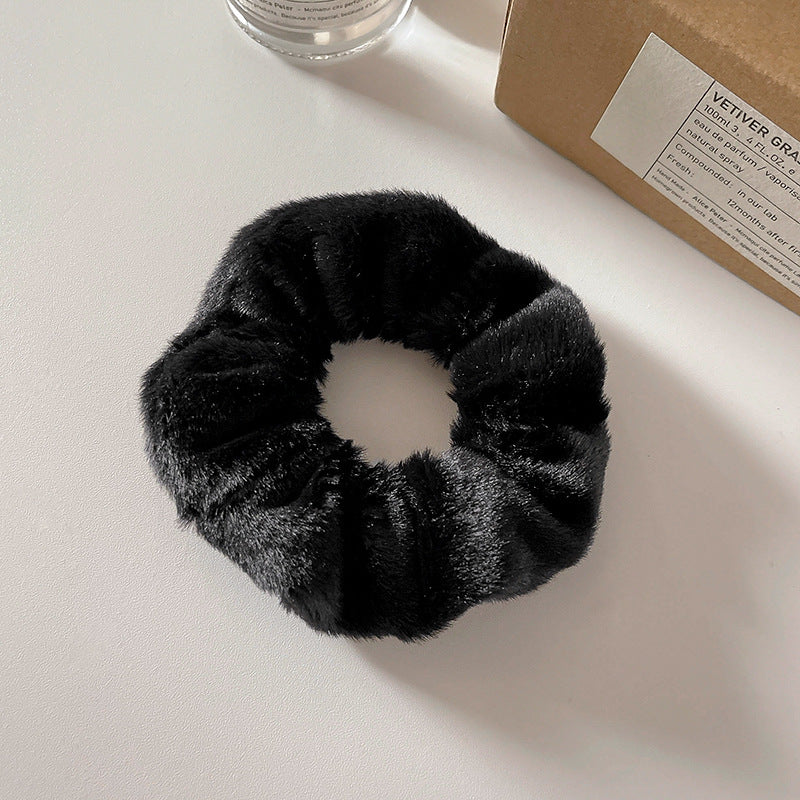 Cute Plush Elastic Hair Scrunchie - Soft Large Intestine Style Hair Band