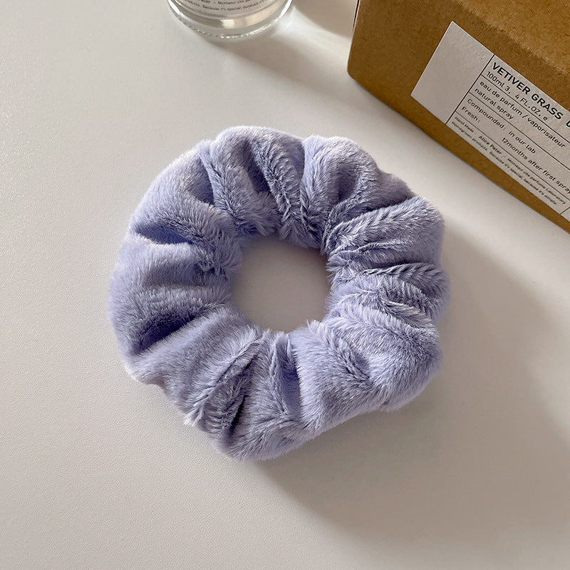 Cute Plush Elastic Hair Scrunchie - Soft Large Intestine Style Hair Band