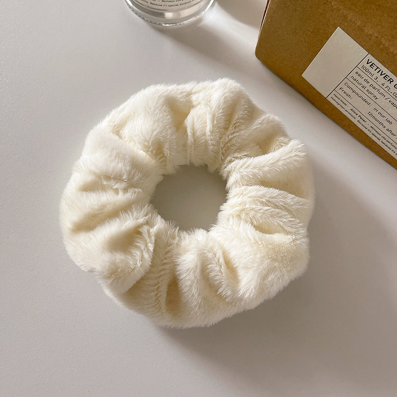 Cute Plush Elastic Hair Scrunchie - Soft Large Intestine Style Hair Band