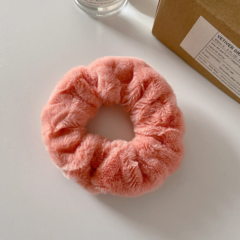 Cute Plush Elastic Hair Scrunchie - Soft Large Intestine Style Hair Band