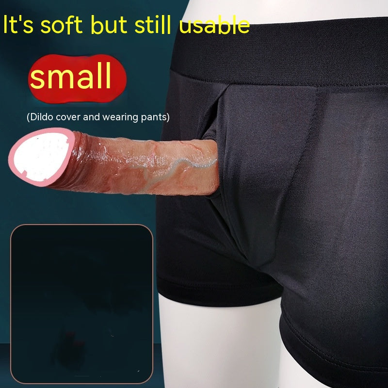 Men's Wearable Masturbator Pants Silicone Penis Simulation Sex Toy - Multiple Styles