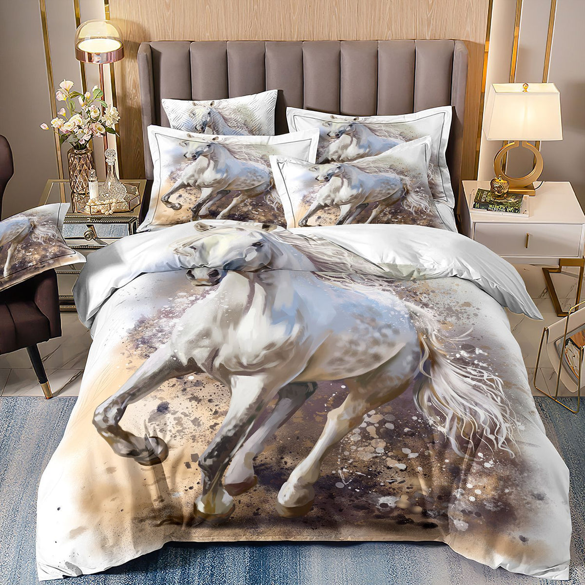 Horse Series 3D Digital Printing Bedding Set - Multiple Sizes & Variants