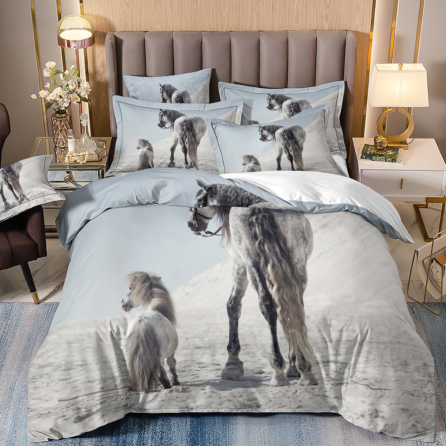 Horse Series 3D Digital Printing Bedding Set - Multiple Sizes & Variants
