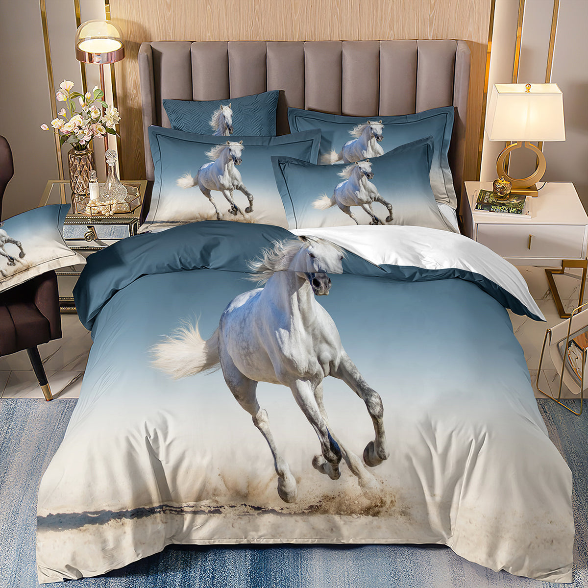 Horse Series 3D Digital Printing Bedding Set - Multiple Sizes & Variants