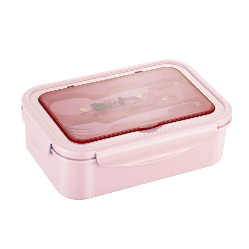 Microwave Lunch Box with Fruit Container, Food Grade PP, Multiple Colors
