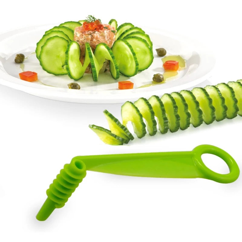 Cucumber Spiral Slicer Rotary Vegetable Cutter for Kitchen