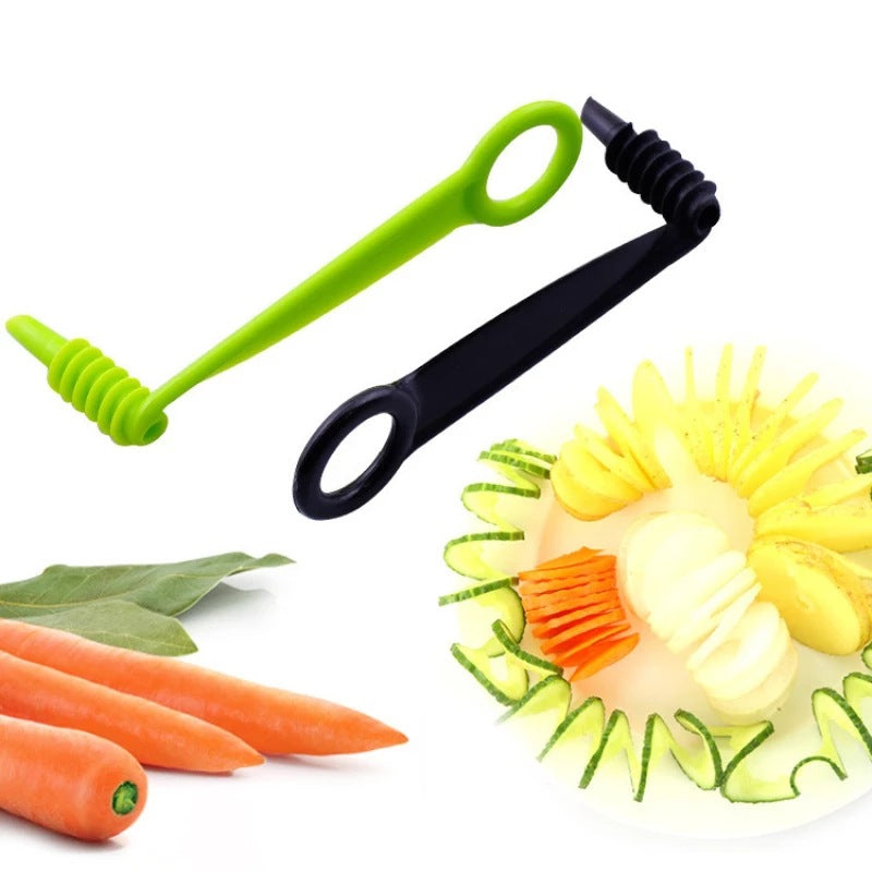 Cucumber Spiral Slicer Rotary Vegetable Cutter for Kitchen