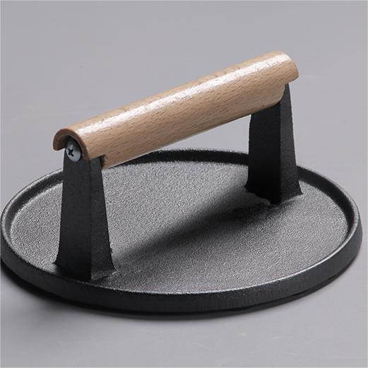 Cast Iron Meat Press for Barbecue Steak & Meat Tending