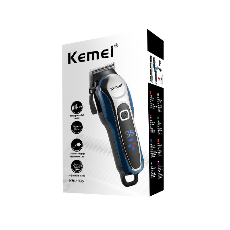 Professional Rechargeable Hair Clipper with LCD Display