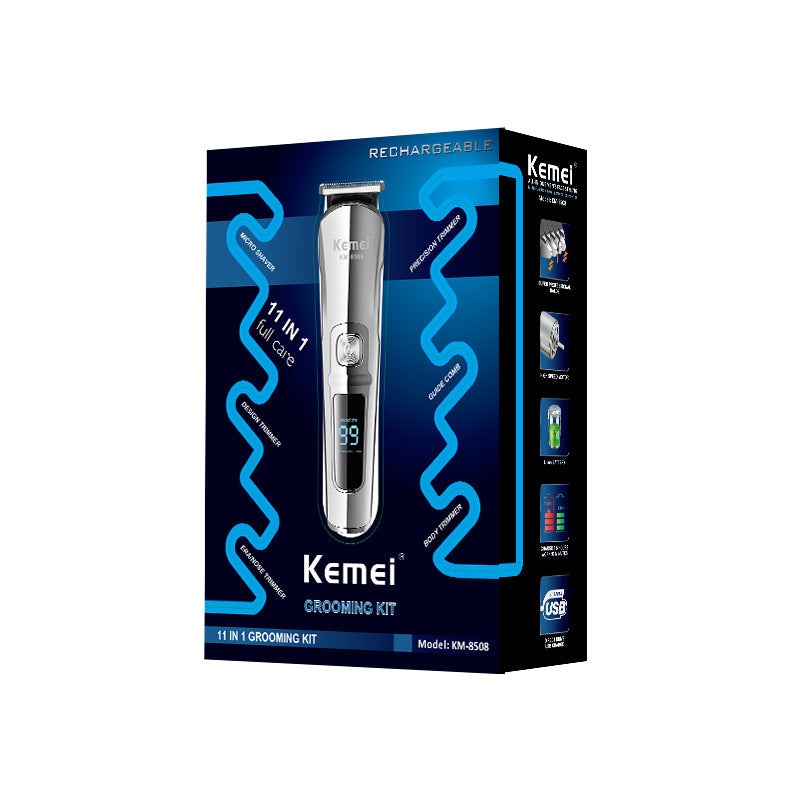 Rechargeable Hair Clipper - 6-in-1 Multifunctional Shaver with USB