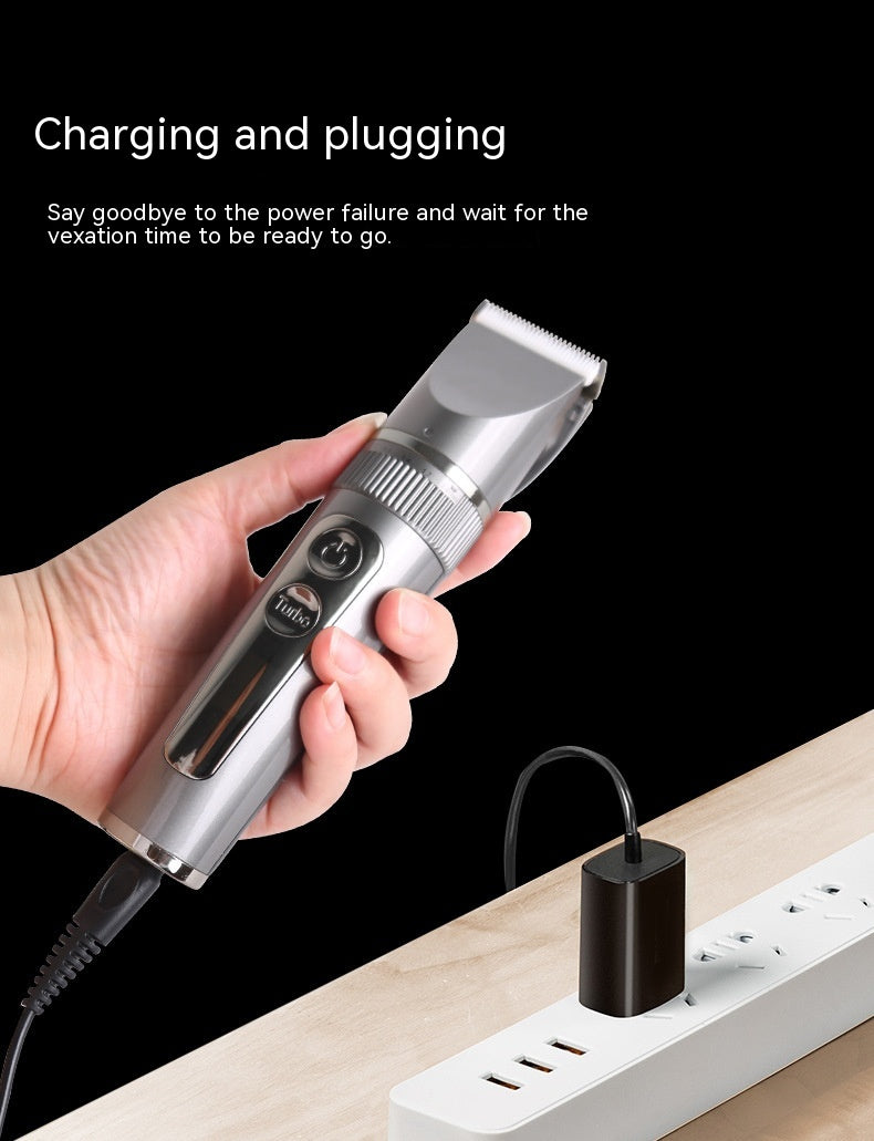 Electric Hair Clipper with LCD Display & Ceramic Blade