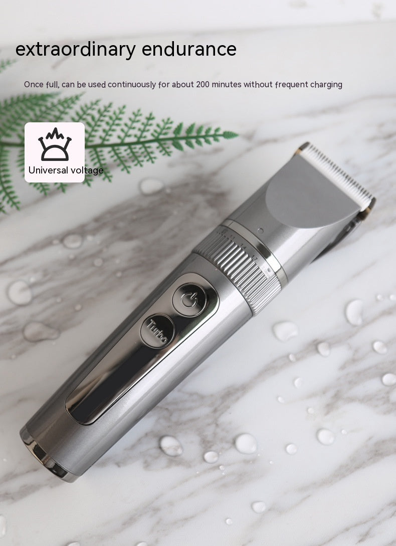 Electric Hair Clipper with LCD Display & Ceramic Blade