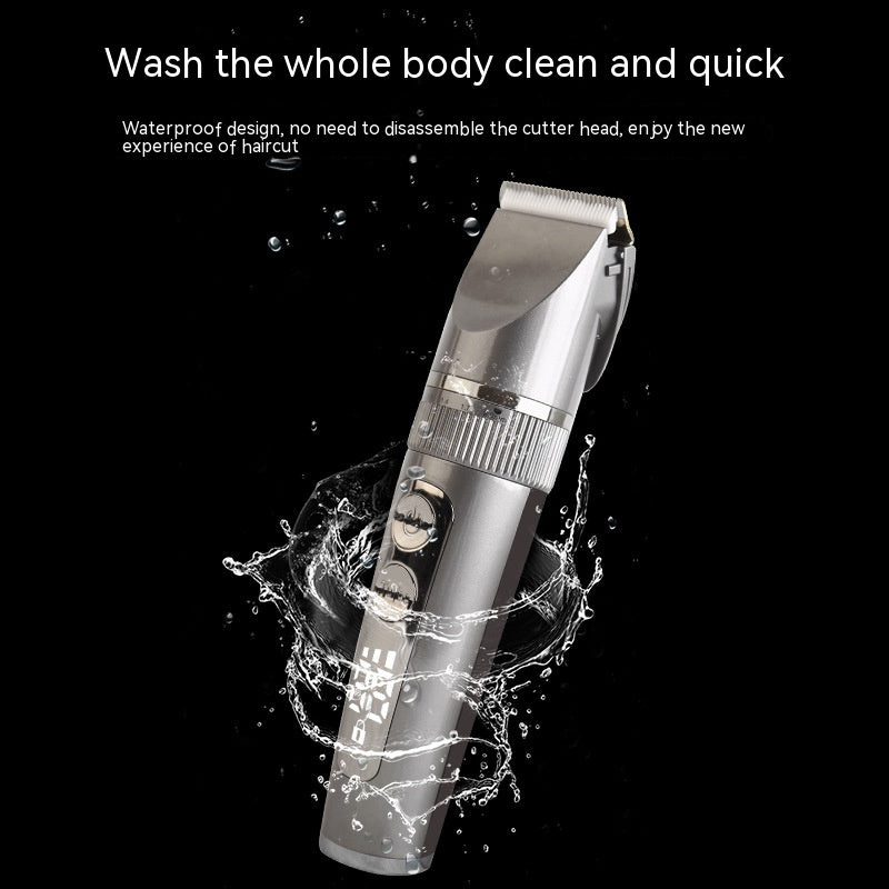 Electric Hair Clipper with LCD Display & Ceramic Blade