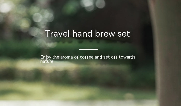 Portable Coffee Maker Set with Hand Grinder and Accessories - Suitcase Packaging