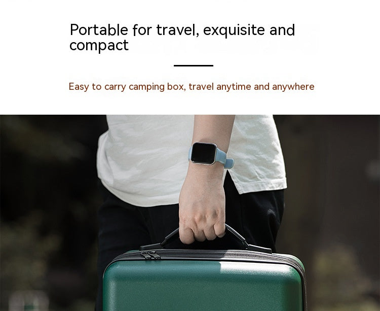 Portable Coffee Maker Set with Hand Grinder and Accessories - Suitcase Packaging