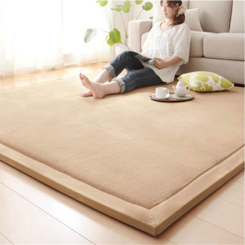 Children's Thick Coral Fleece Rug - Soft Playroom Carpet for Kids