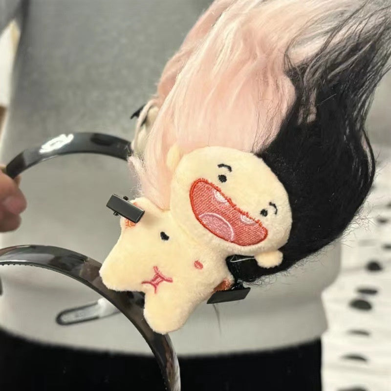 Plush Doll Hair Band Handmade Hair Accessory for Kids and Adults