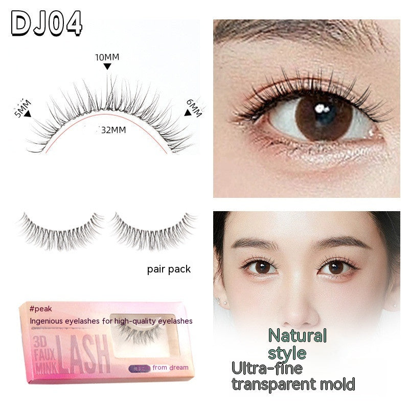 Natural False Eyelashes with Sheer Root - Assorted Styles & Packaging Options