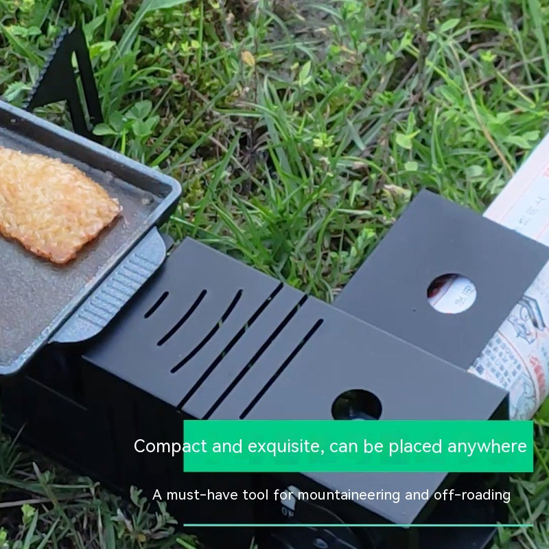 Portable Folding Gas Stove for Camping Outdoor Cooking Black
