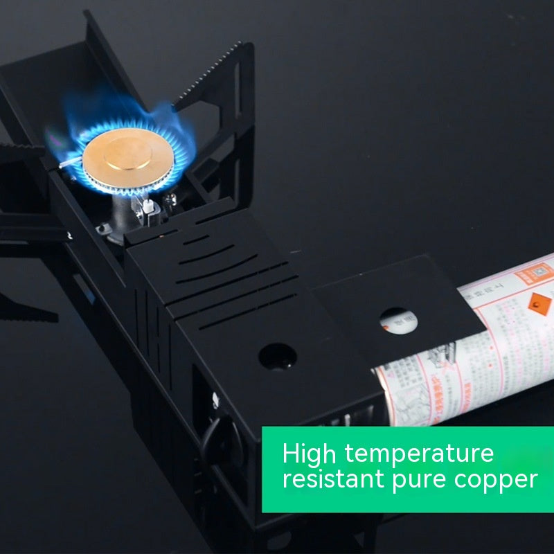 Portable Folding Gas Stove for Camping Outdoor Cooking Black
