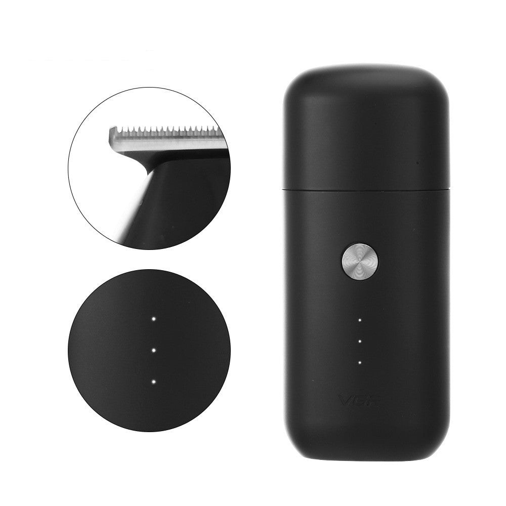 USB Hair Clipper with Stainless Steel Blade - Black