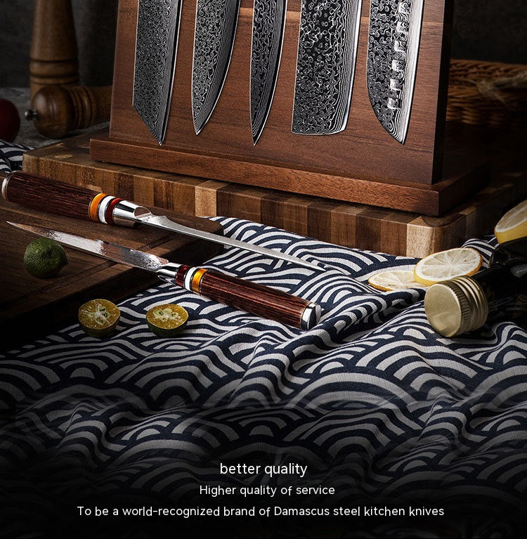 Chef Knife AUS10 Steel Core - Japanese Style, Damascus Layered Kitchen Knife
