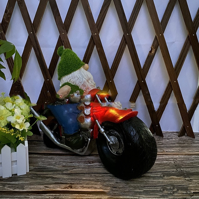Large Motorcycle Resin Pendant Light - Solar Powered Home Decor