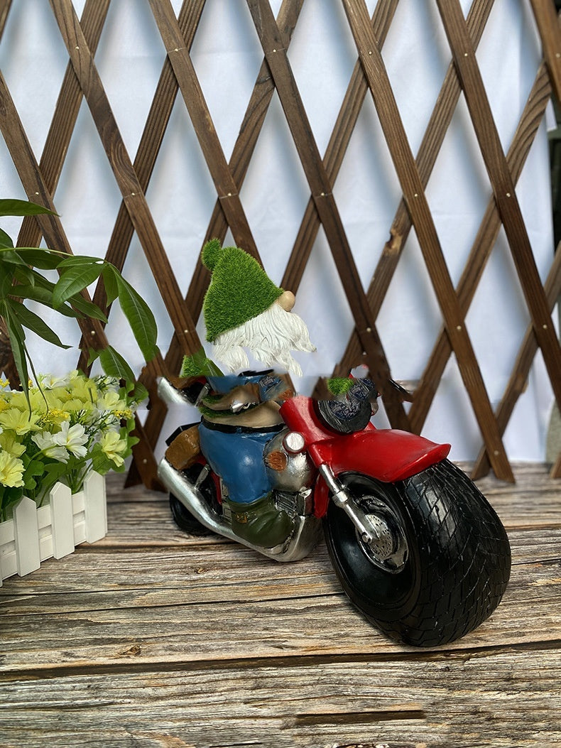 Large Motorcycle Resin Pendant Light - Solar Powered Home Decor