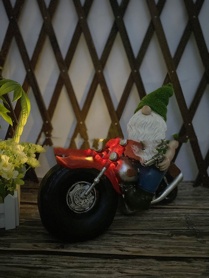 Large Motorcycle Resin Pendant Light - Solar Powered Home Decor