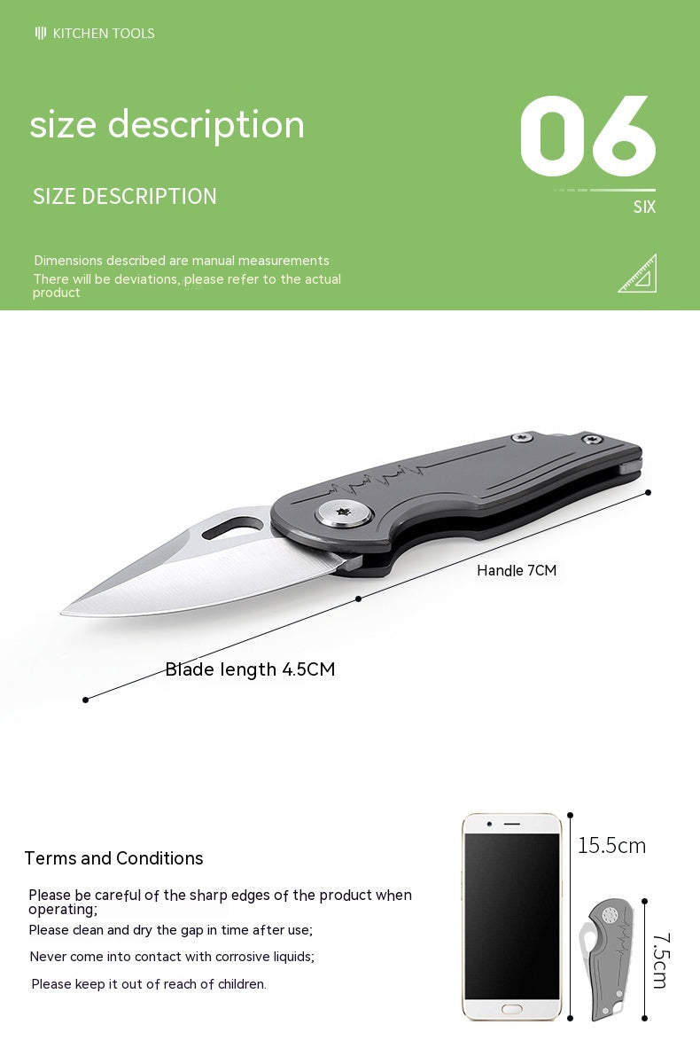 Multifunctional Stainless Steel Folding Fruit Knife with Titanium & Damascus Options