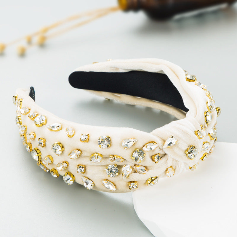 Diamond Velvet Headband - Hand-Woven Hair Accessory