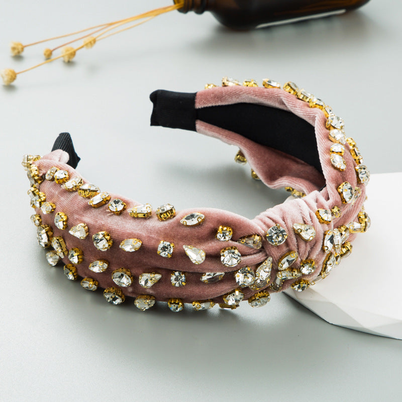 Diamond Velvet Headband - Hand-Woven Hair Accessory