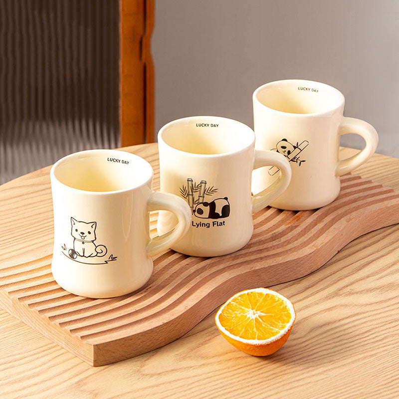 Cute Cartoon Ceramic Mug - Giftable Coffee Cup for All Occasions