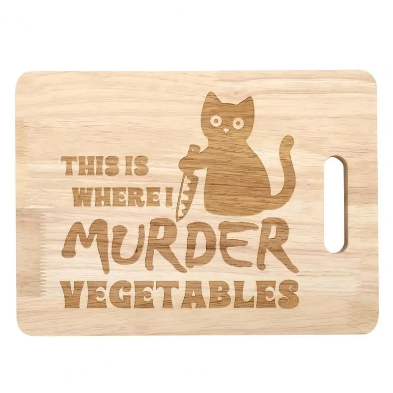 Wall-Mounted Black Cat Shape Cutting Board - Portable Kitchen Tool, Rounded Rectangle 30x22cm