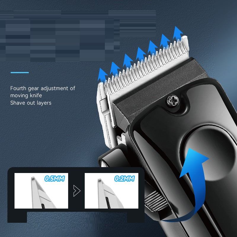 Rechargeable Hair Clipper with LCD Display, Professional Haircut Tool
