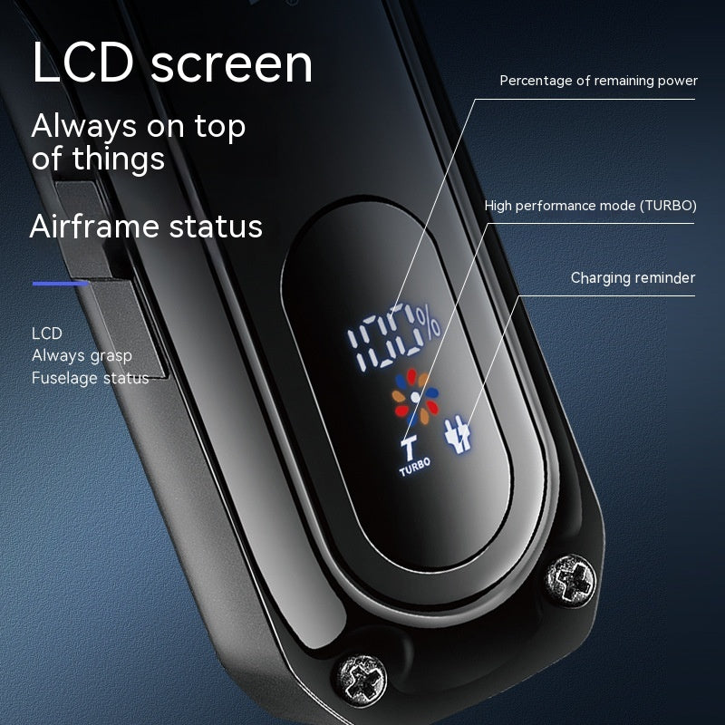 Rechargeable Hair Clipper with LCD Display, Professional Haircut Tool