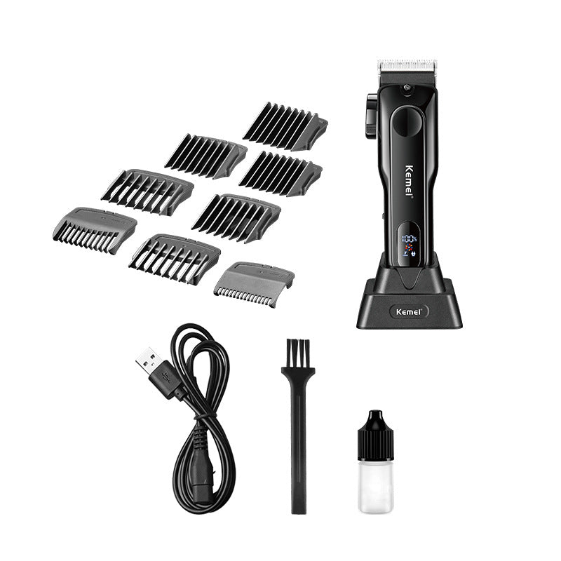 Rechargeable Hair Clipper with LCD Display, Professional Haircut Tool