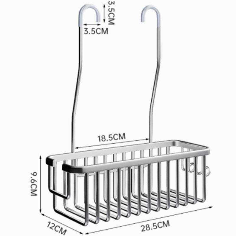 Punch-Free Bathroom Shower Rack | No Drills, Wall-Mounted Storage Shelf