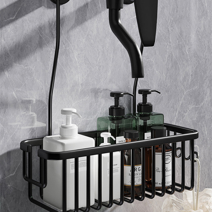 Punch-Free Bathroom Shower Rack | No Drills, Wall-Mounted Storage Shelf