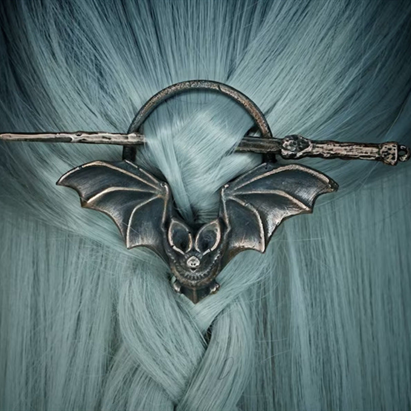 Vintage Bat Hairpin - Copper Metal Hair Accessory