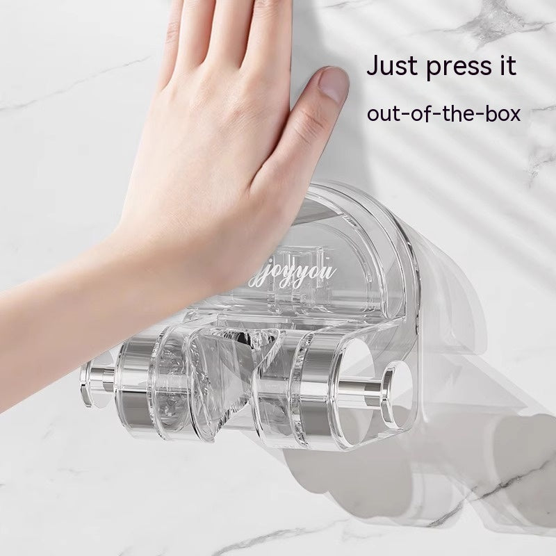 Universal Shower Head Bracket Adjustable Punch-Free Wall Mount for Bathroom
