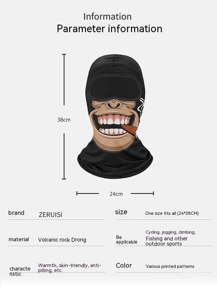 Winter Motorcycle Face Mask - Fleece-Lined Neck Warmer for Men & Women