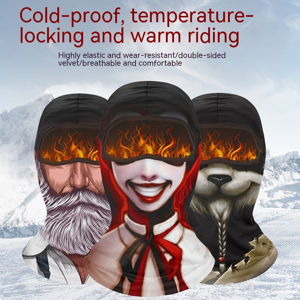 Winter Motorcycle Face Mask - Fleece-Lined Neck Warmer for Men & Women