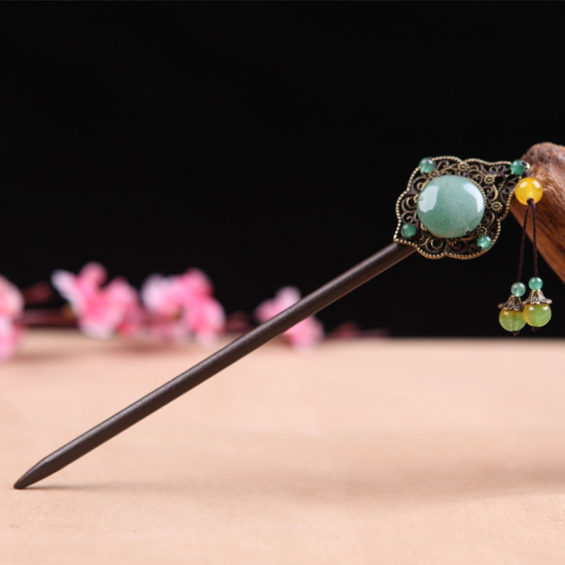 Tassel Classical Hanfu Hairpin - Jade