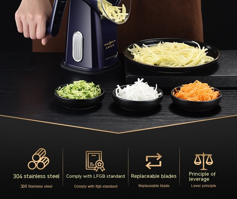Multi-Function Vegetable Chopper Hand Roller Grater Slicer Kitchen Tool