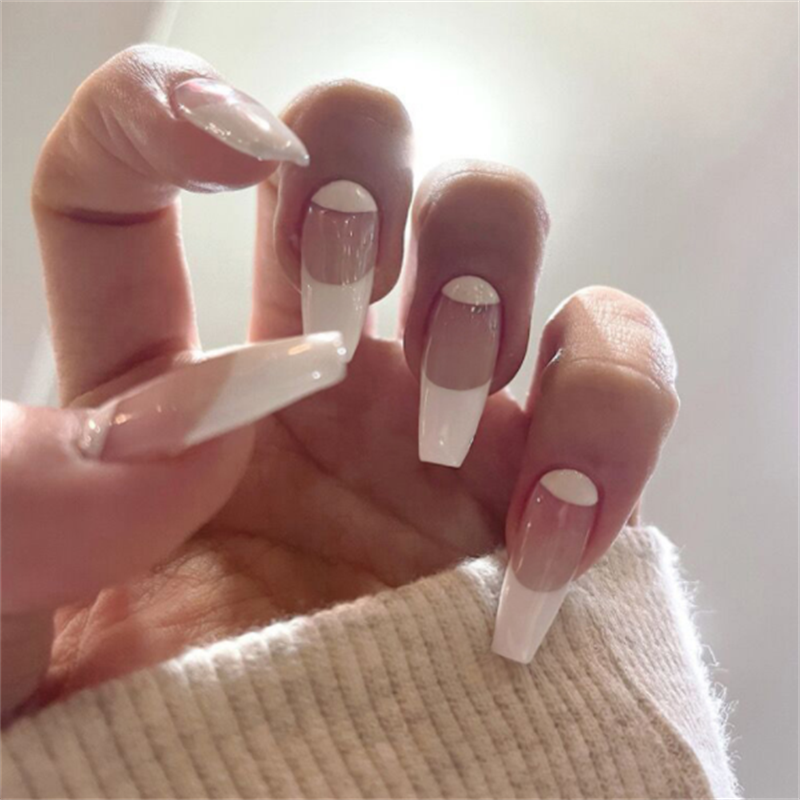 Medium & Long Ladies Manicure Patches with Nail Decorations and Glue Set