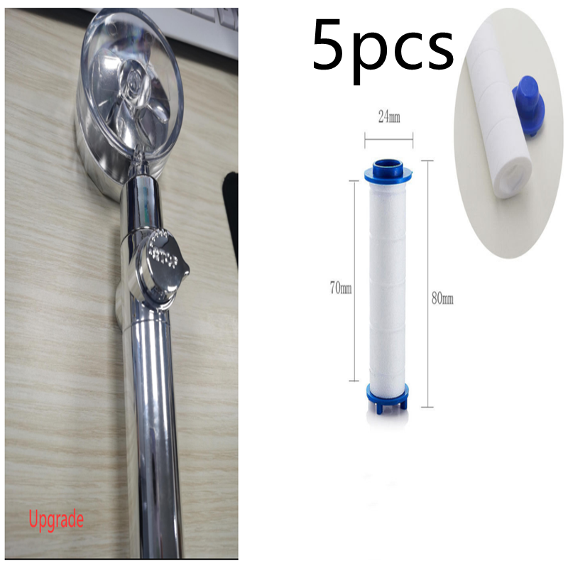High Pressure Turbo Shower Head with Water Saving Feature & 360° Fan Extension