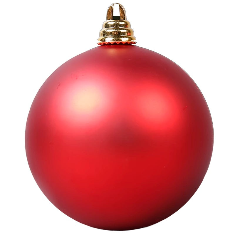 Christmas Decoration Red Ball Set - Electroplated Plastic Ornaments for Tree Atmosphere