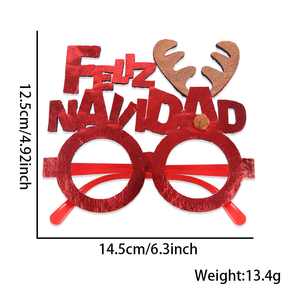 Christmas Snowflake Glasses - Festive Party Props for Holiday Celebration
